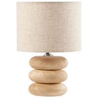 TISCHLAMPE Braun Betwa - Hellbraun/Beige, Holz (20/20/30cm) - Beliani