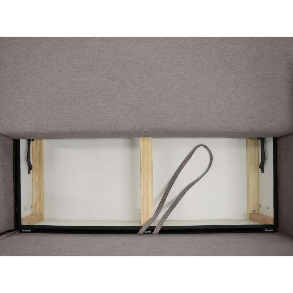 ECKSCHLAFSOFA Vega mit Universelle Ottomane Hellbraun - Hellbraun, Textil (225/150cm) - Beautysofa