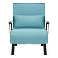 SCHLAFSESSEL 3-in-1, 5-fach verstellbar, DE-42146, Blau - Blau, Metall (75/78/65cm) - ComfortXL