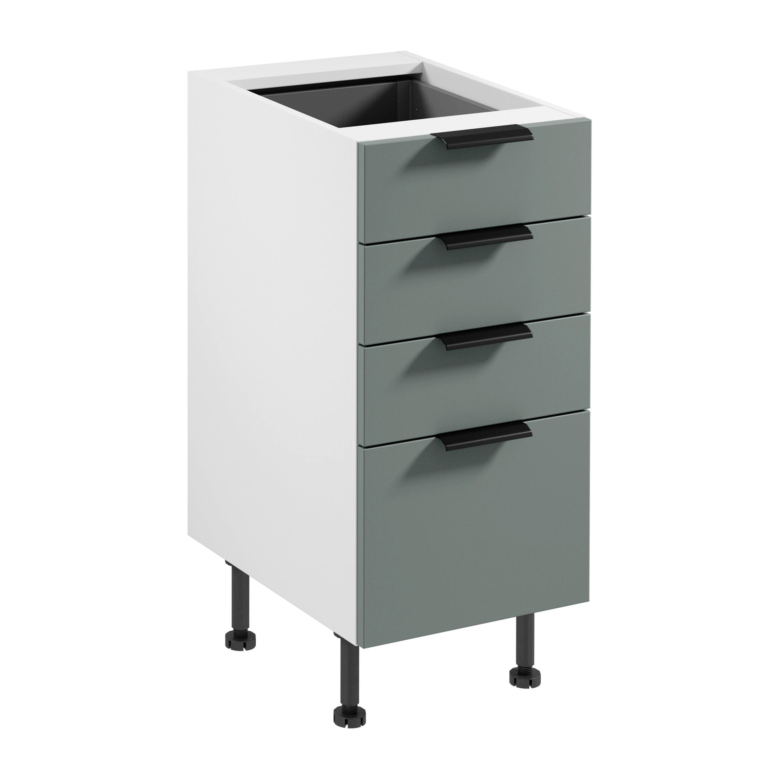 UNTERSCHRANK D40S4 AX – Sorento Weiß Grün – Weiß / Grün - Weiß/Grün, Holzwerkstoff (40/87/52cm) - ROYAL24_MARKT