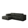 ECKSOFA L-Form Gesteppt LUX Stoff Whisper Links Graphit - Graphitfarben, Holz/Kunststoff (165/266cm) - Kaiser Möbel