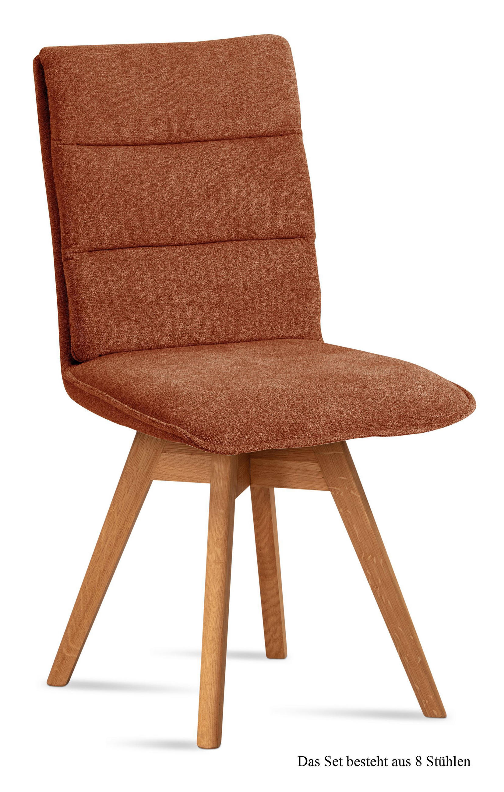 ESSZIMMERSTUHL drehbar (8er-Set) Dorle 47x92x60 Eiche geölt/Cognac - Cognac/Eichefarben, Kunststoff (60/92/47cm) - 58aufmkessel