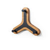 WANDAUFHÄNGER Hugo mit 3 Haken, schwarzes Metall und geölte Eiche, 6/18/20 cm - Eichefarben/Schwarz, Holz (18/20/6cm) - WOODEK