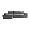 ECKSOFA Der Klassiker Recamiere links - Anthrazit, Textil (280/190cm) - Mokebo