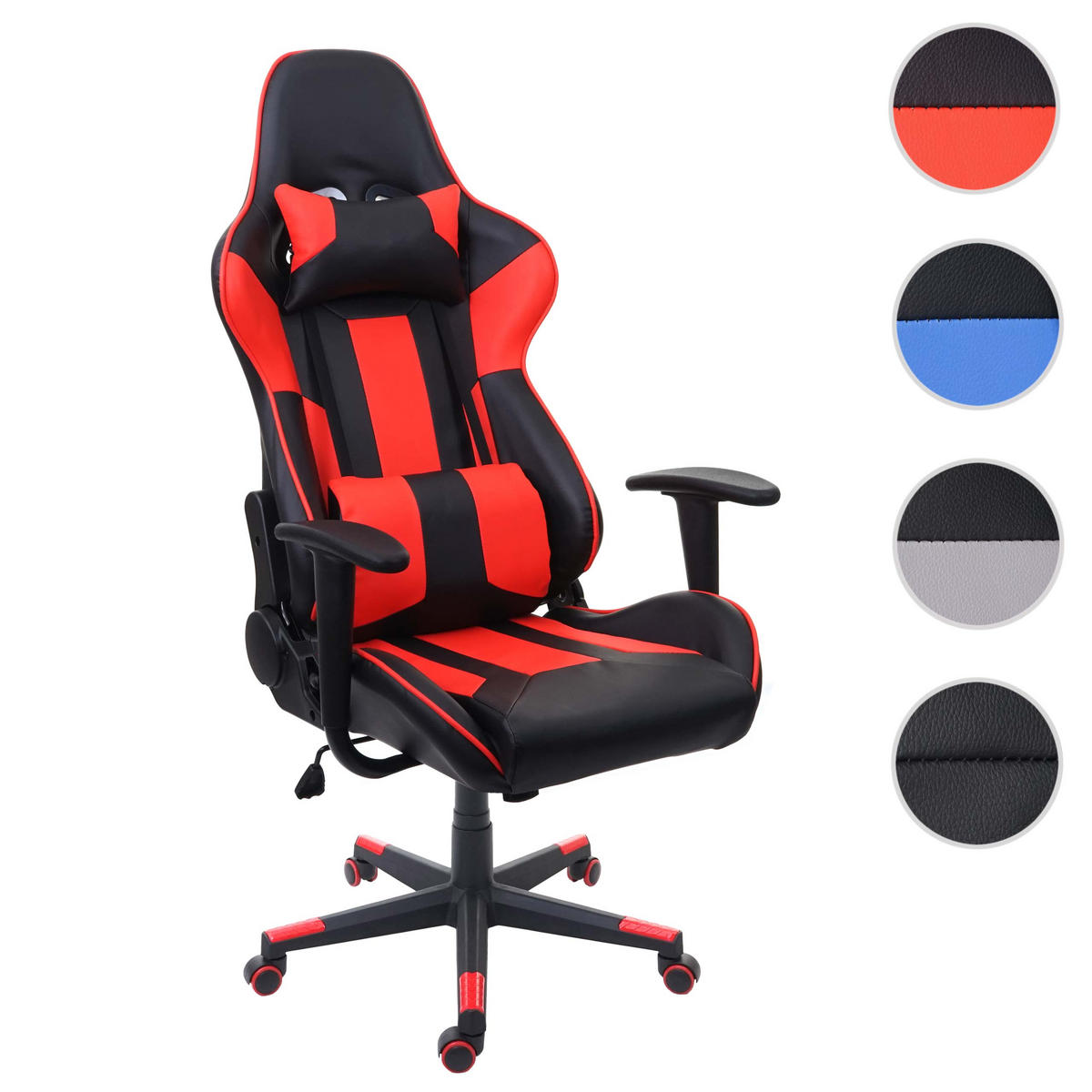 BÜROSTUHL Schwarz, Rot - Rot/Schwarz, Textil (67/136/69cm) - MCW