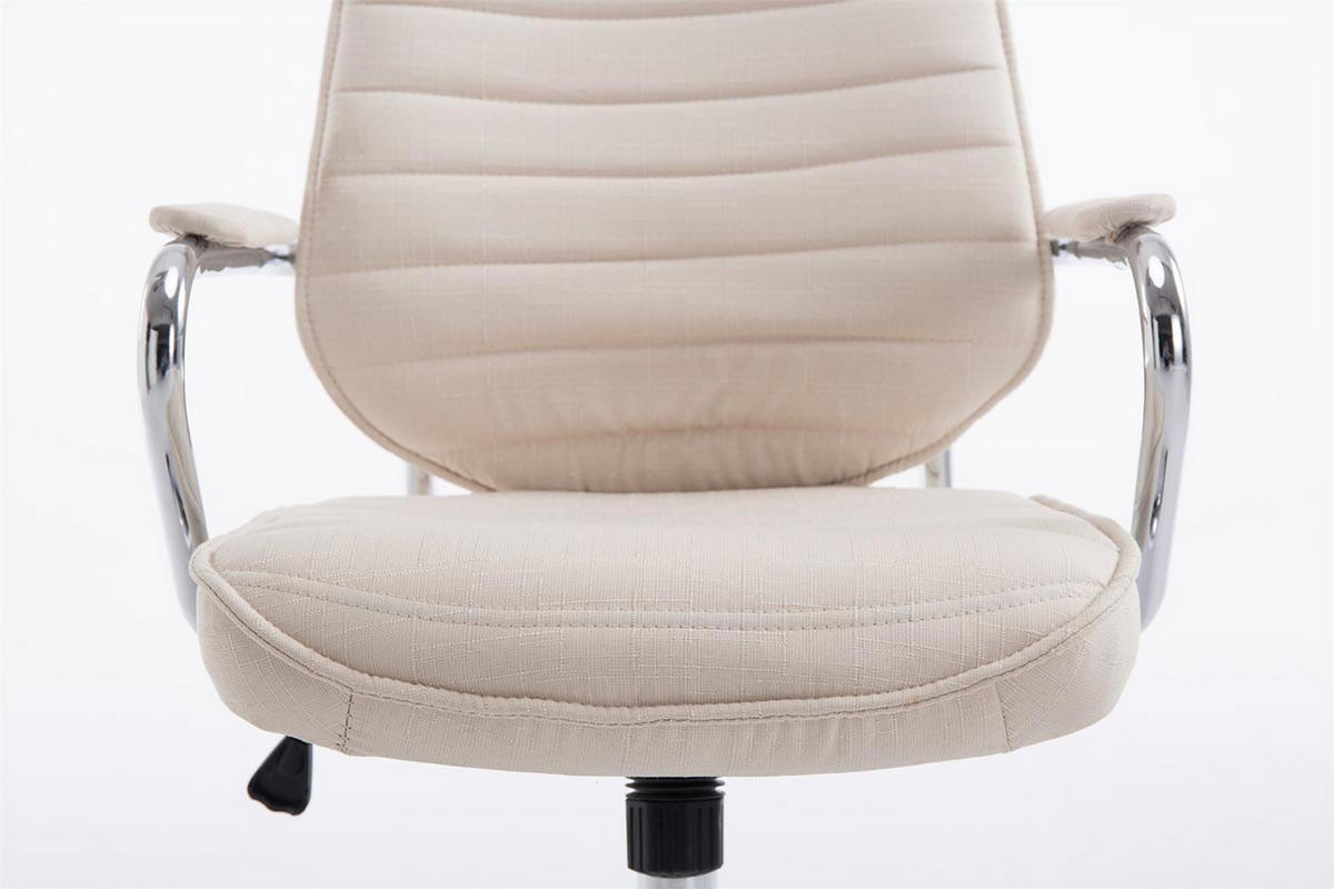 BÜROSTUHL Rocket Stoff Creme - Creme, Textil/Metall (60/128/67cm) - TPFLiving