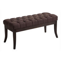 SITZBANK 100/38 cm Stoff Braun - Braun, Holz/Textil (100/46/38cm) - CLP