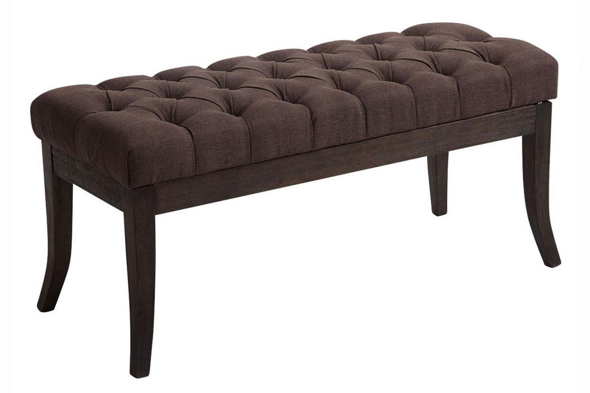 SITZBANK 100/38 cm Stoff Braun - Braun, Holz/Textil (100/46/38cm) - CLP