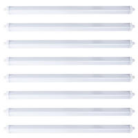 LED DECKENLEUCHTE Weiß Kunststoff 8er Set - Weiß, Kunststoff (120/6.5/5.8cm)