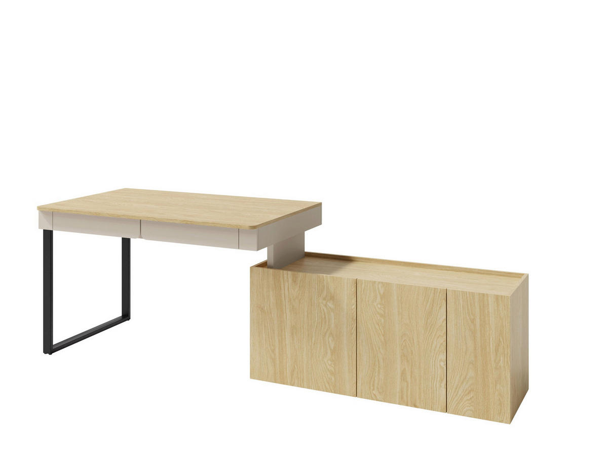SCHLAFZIMMER Set 5-tlg. – LUCA System – Beige - Beige, Holzwerkstoff (90/195/50cm) - hi-markt