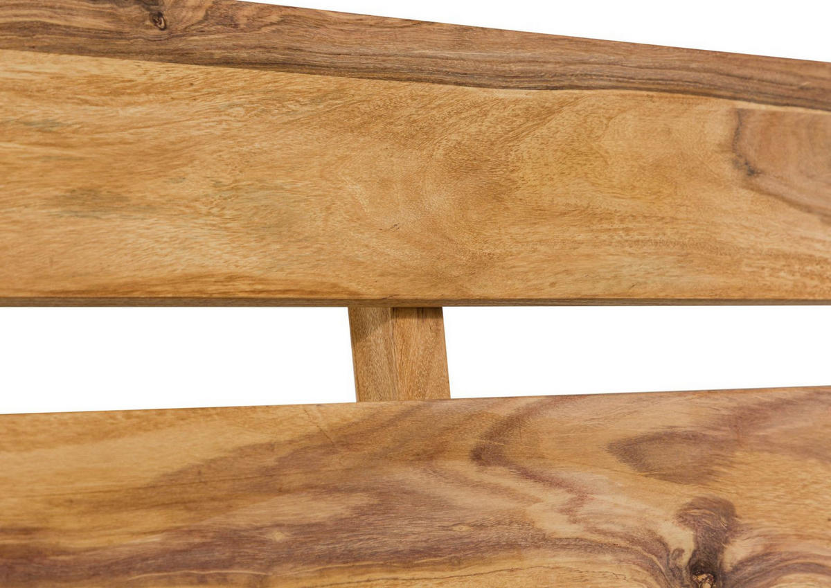 HOLZBETT Sheesham 140x200x75 braun geölt NATURE BROWN #510 - Braun, Holzwerkstoff (140/200cm) - Massivmoebel24