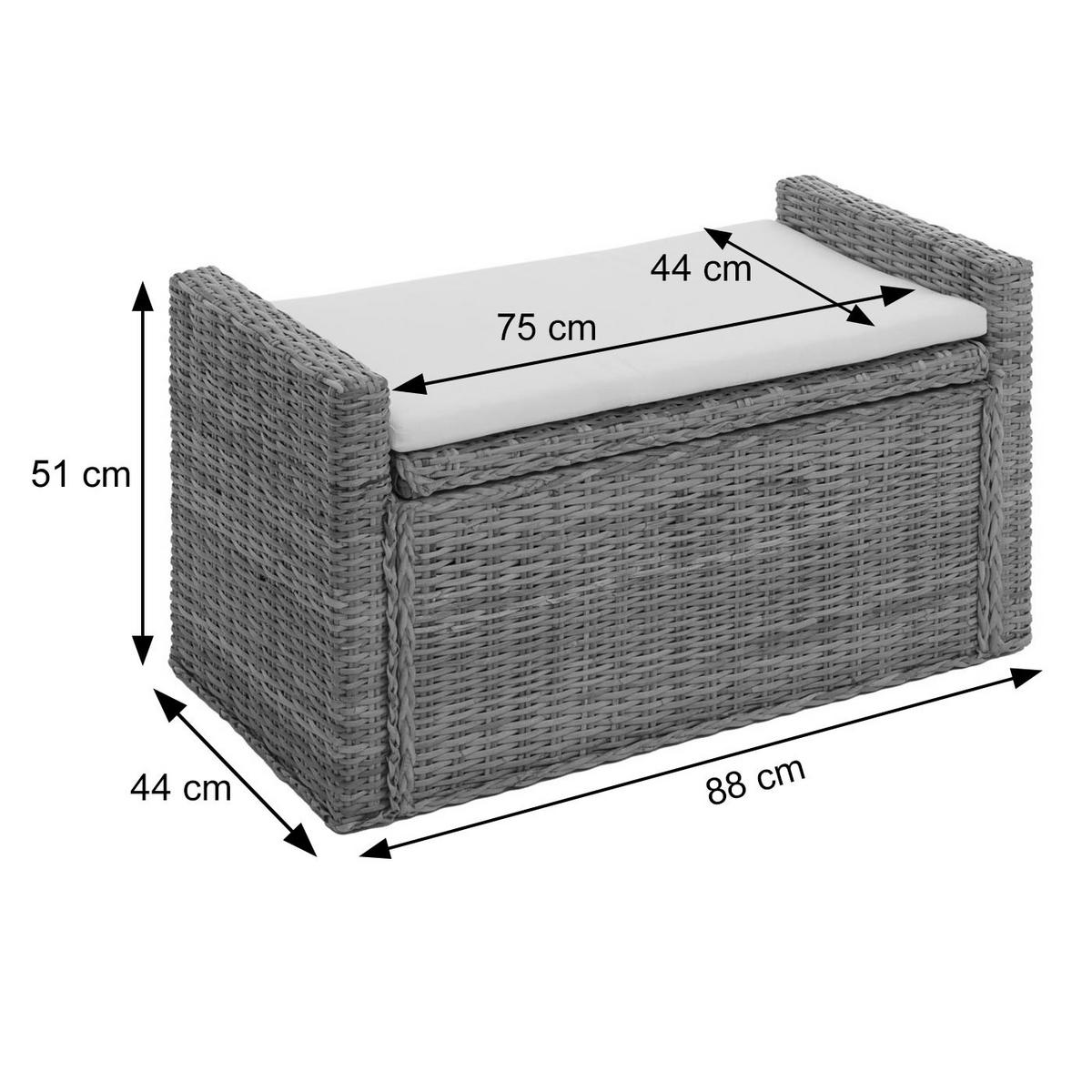 AUFBEWAHRUNGSTRUHE Braun - Braun, Holz (88/51/44cm) - MCW