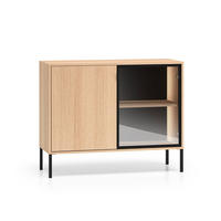 SIDEBOARD Paige Holz und Schwarz - Schwarz, Holzwerkstoff (107/86/40cm) - Petits-meubles