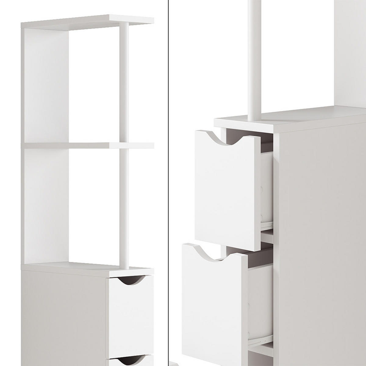 KÚPEĽŇOVÁ SKRINKA Vera biely - biela, kompozitné drevo (15/137/33cm) - Vicco