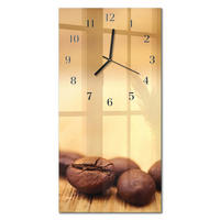WANDUHR 60x30 cm - Orchidee - Braun, Glas (30/60/0.4cm) - TULUP
