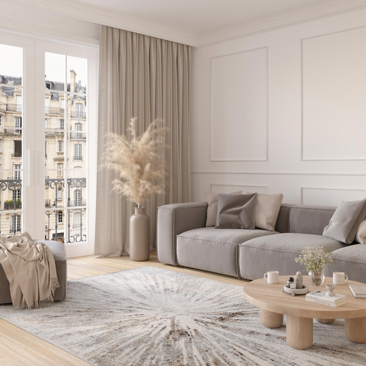 TEPPICH VALLEY Hellgrau 300/400 cm - Hellgrau, Textil (300/400cm) - Tapiso