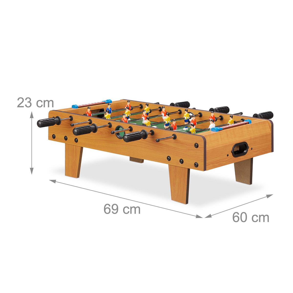 TISCHKICKER Braun Grün MDF - Hellbraun, Holzwerkstoff/Kunststoff (69/60cm) - Relaxdays