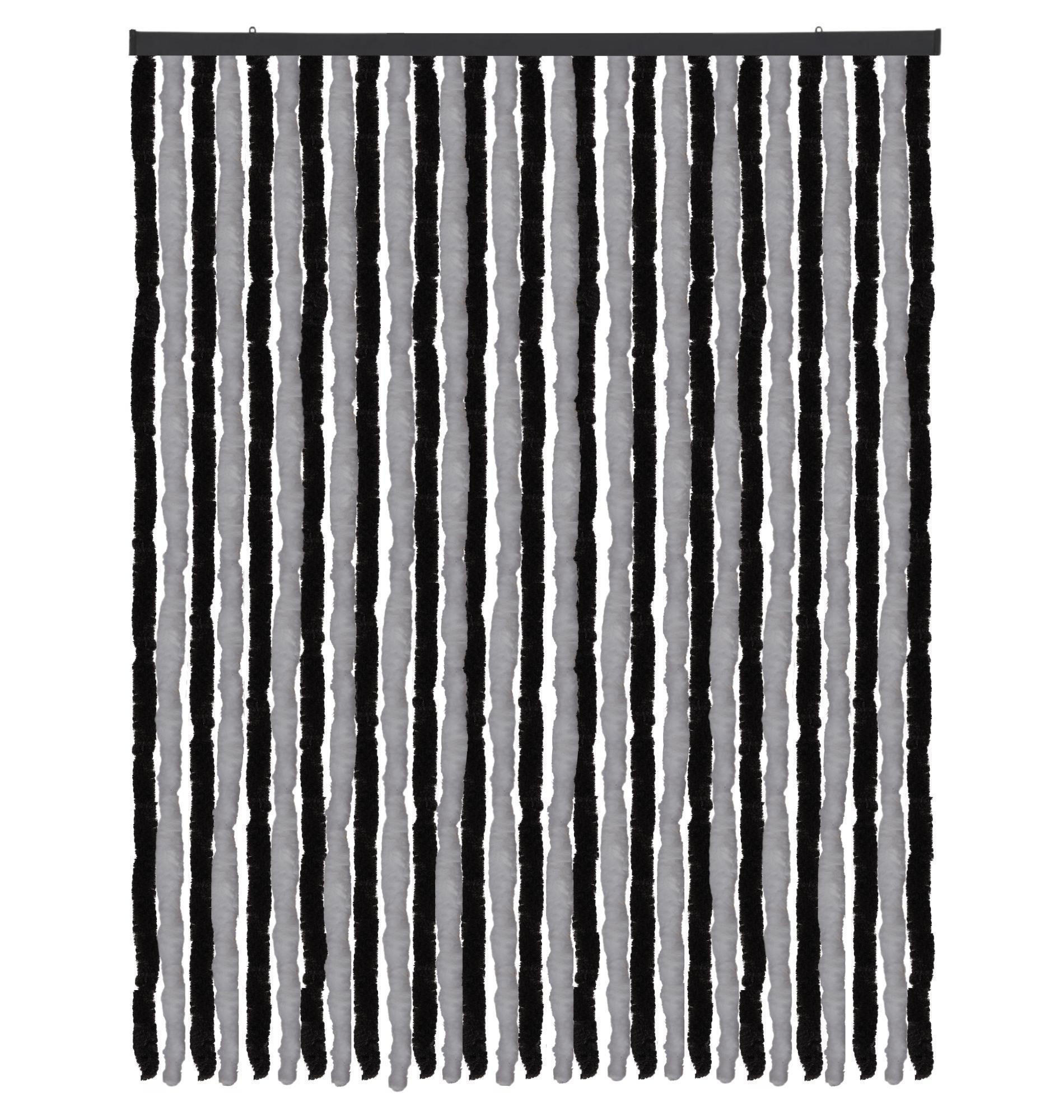 FLAUSCHVORHANG (140x200 cm) Türvorhang in "Anthrazit-Schwarz" - Grau, Kunststoff (140/2/200cm) - Arsvita