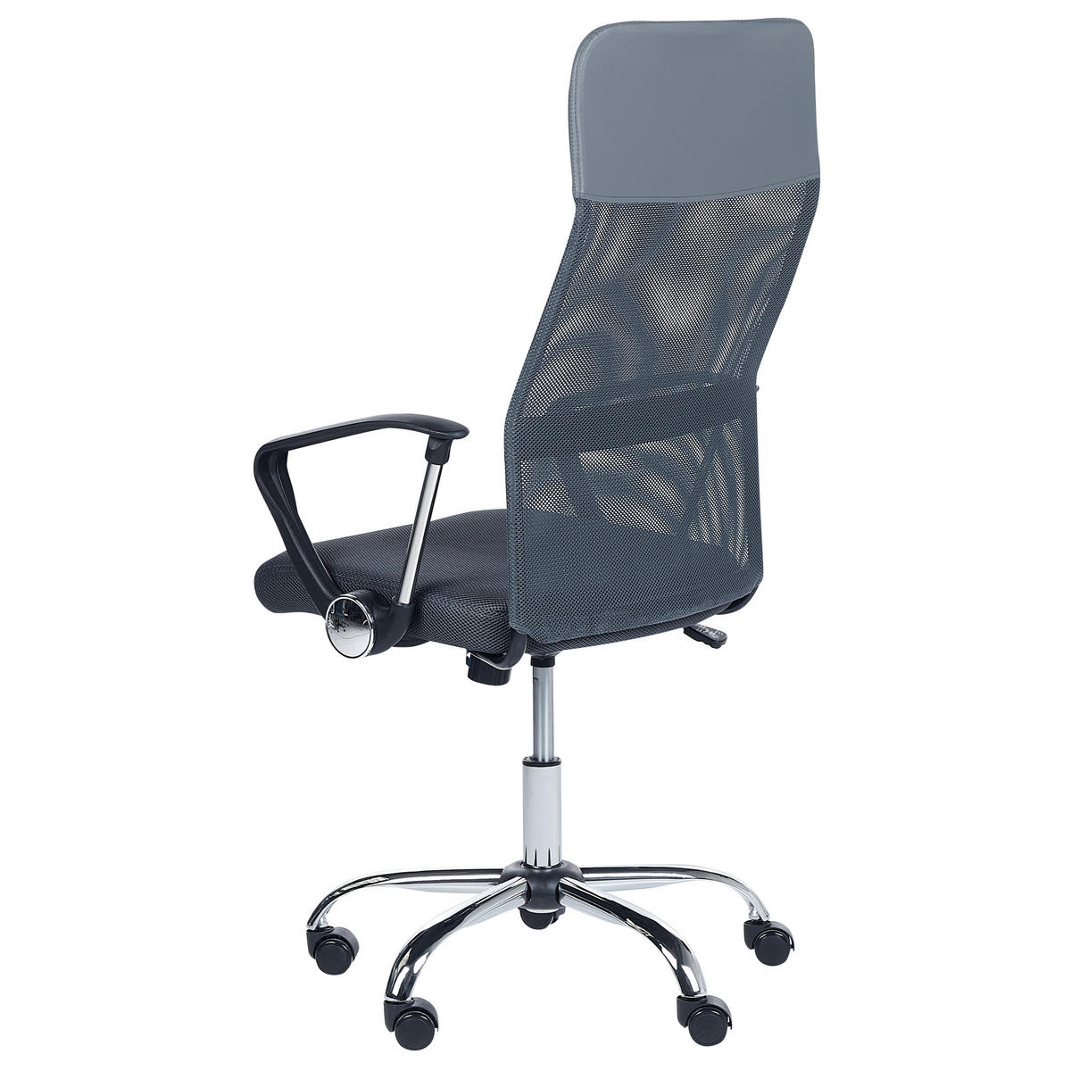 BÜROSTUHL Polyester Grau Design - Grau, Kunststoff/Textil (63/114/63cm) - Beliani