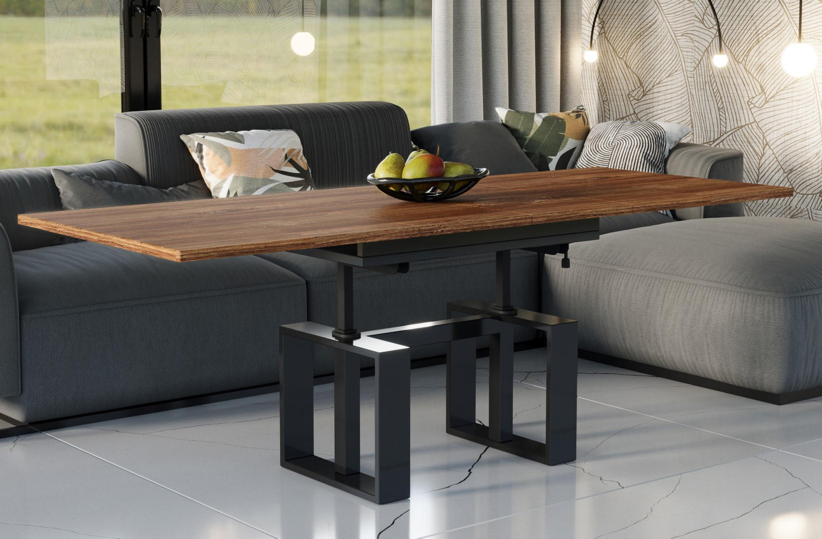 COUCHTISCH Empoli höhenverstellbar, ausziehbar bis 170 cm - Eiche San Remo, Holzwerkstoff (110/65/58cm) - Endo-Moebel