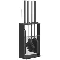 KAMINWERKZEUGSET 5-tlg. DE-13817 Schwarz - Schwarz, Metall (28/59.5/13cm) - ComfortXL