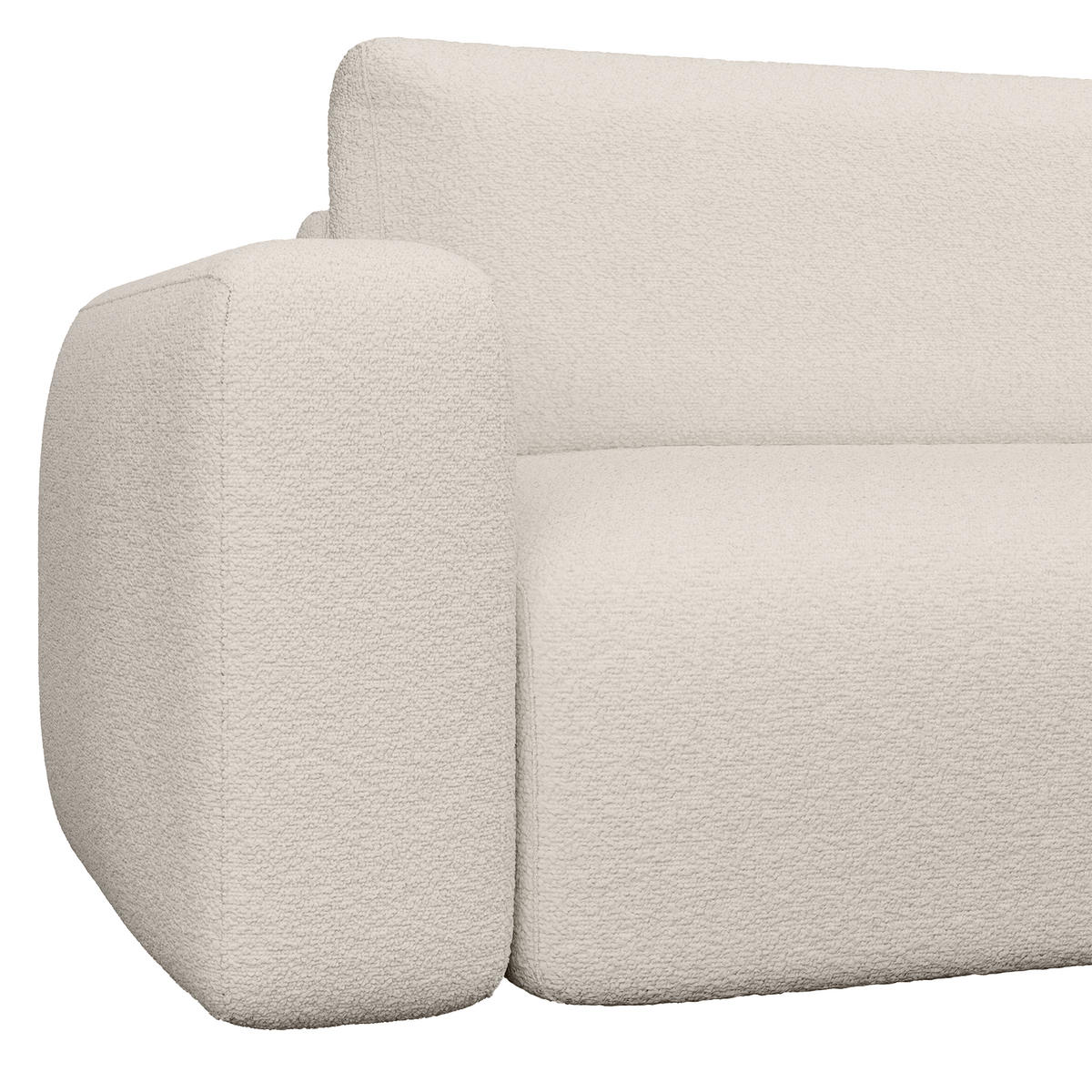 ECKSOFA TALW L mit Schlaffunktion, Weiß - Weiß, Textil (294/185cm) - Fedve