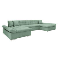 WOHNLANDSCHAFTEN Alia - Jadegrün, Holz/Textil (360/75/160cm) - MIRJAN24