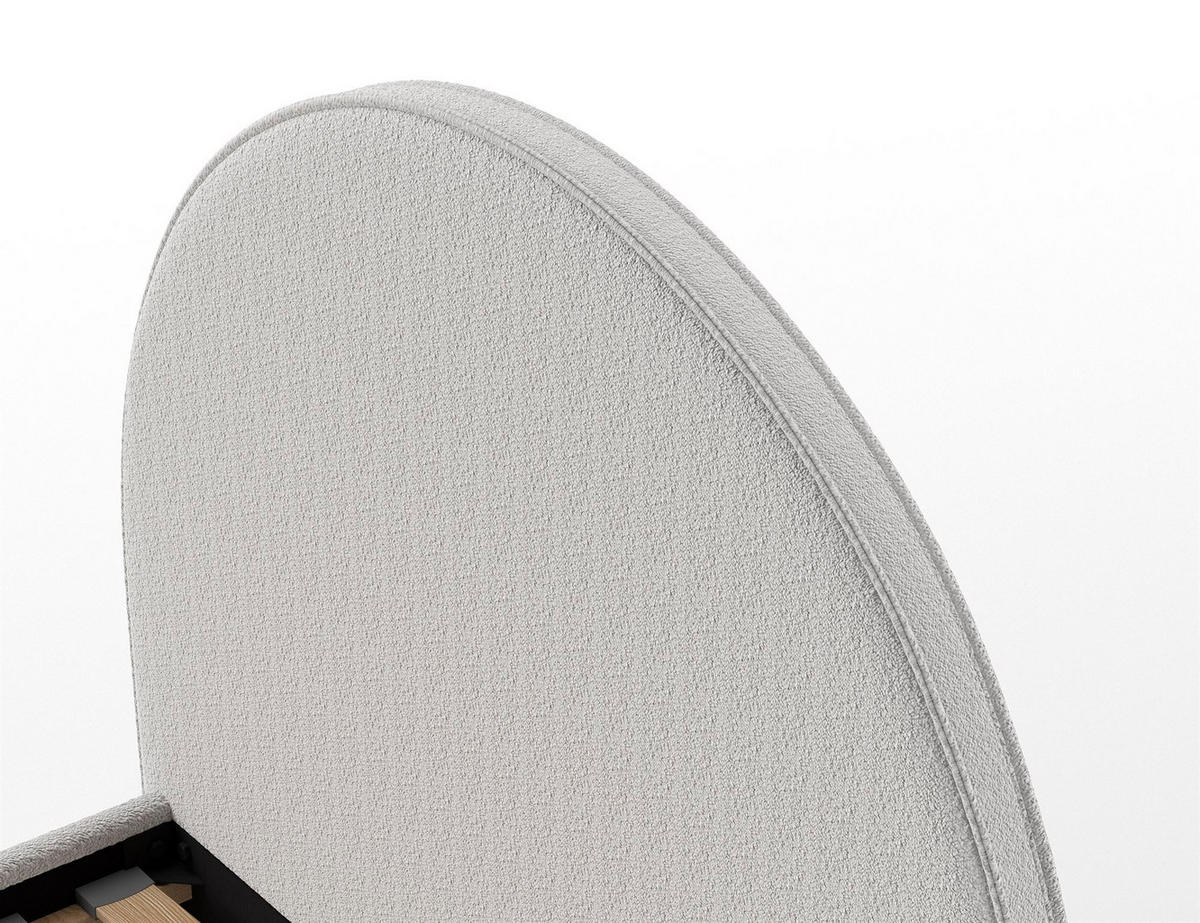 POLSTERBETT Karlotta 97x107x212 aus Holzwerkstoff in Grau - Grau, Holzwerkstoff (90/200cm) - 58aufmkessel