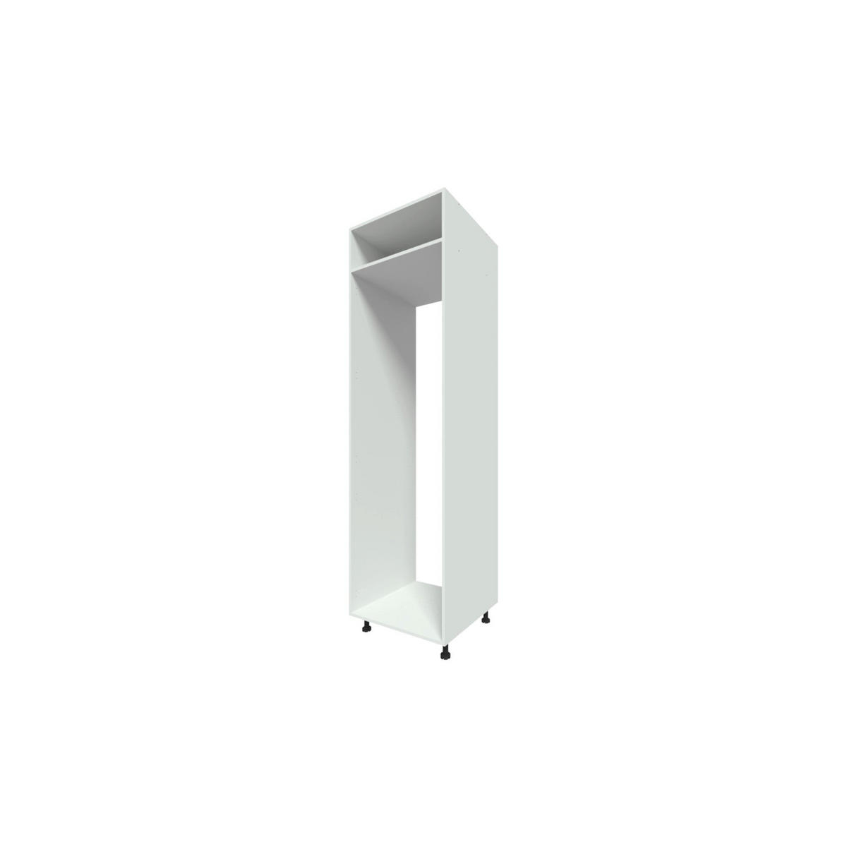KÜHLSCHRANKUMBAUSCHRANK – 60 cm – KU-S60L – Lunara – Weiß Matt - Weiß, Holzwerkstoff (60/203/56cm) - hi-markt