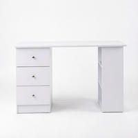 SCHREIBTISCH 120 x 49 x 72 cm mit 3 Schubladen - Weiß, Holzwerkstoff (49/120/72cm) - Gisaae