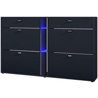 SCHUHSCHRANK Today Fronten in Schwarz matt - Schwarz, Holzwerkstoff (155.5/95/28cm) - Vladon