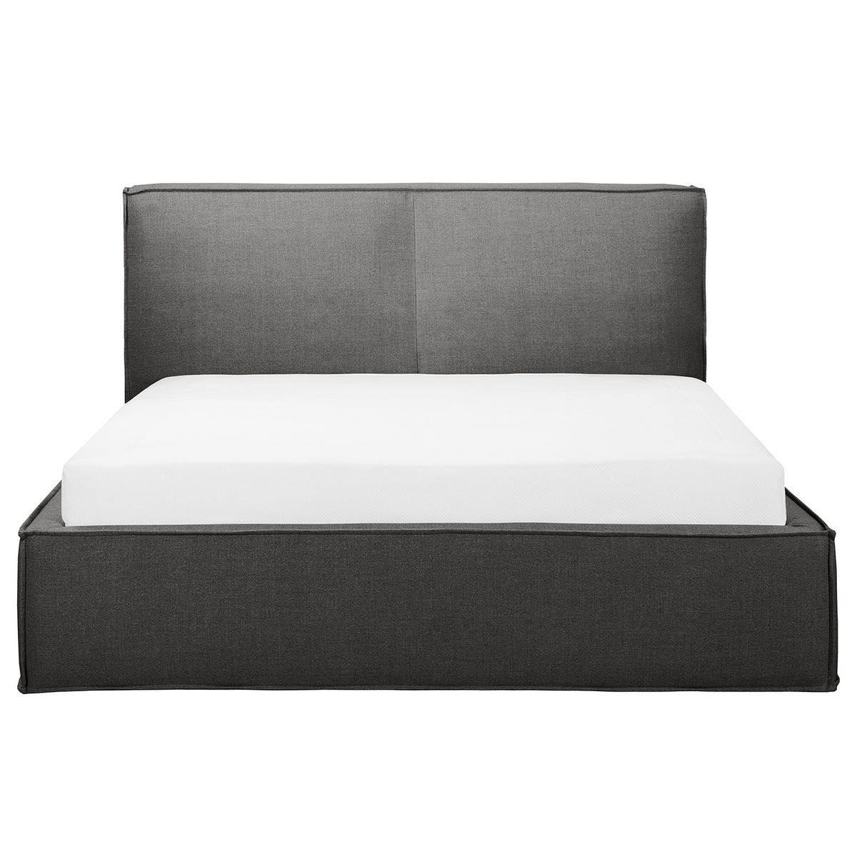 POLSTERBETT - Anthrazit, Textil (220/200cm) - home24