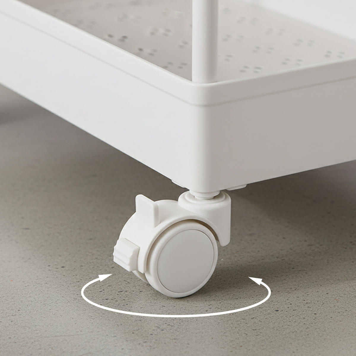 ROLLWAGEN - Weiß, Kunststoff/Metall (40/62.5/22cm) - Relaxdays