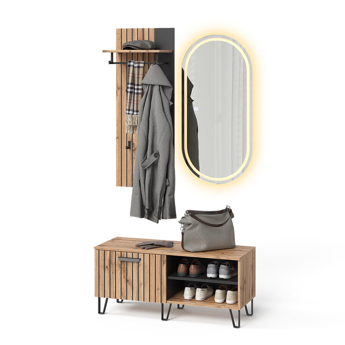 ŠATNÍ SKŘÍŇ Amber Dub Wotan - dub Wotan, kompozitní dřevo (100/100/38cm) - Vicco