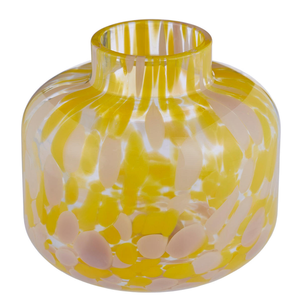 MINI-VASE (4er Set) Confetti - Gelb, Glas (9cm) - Butlers