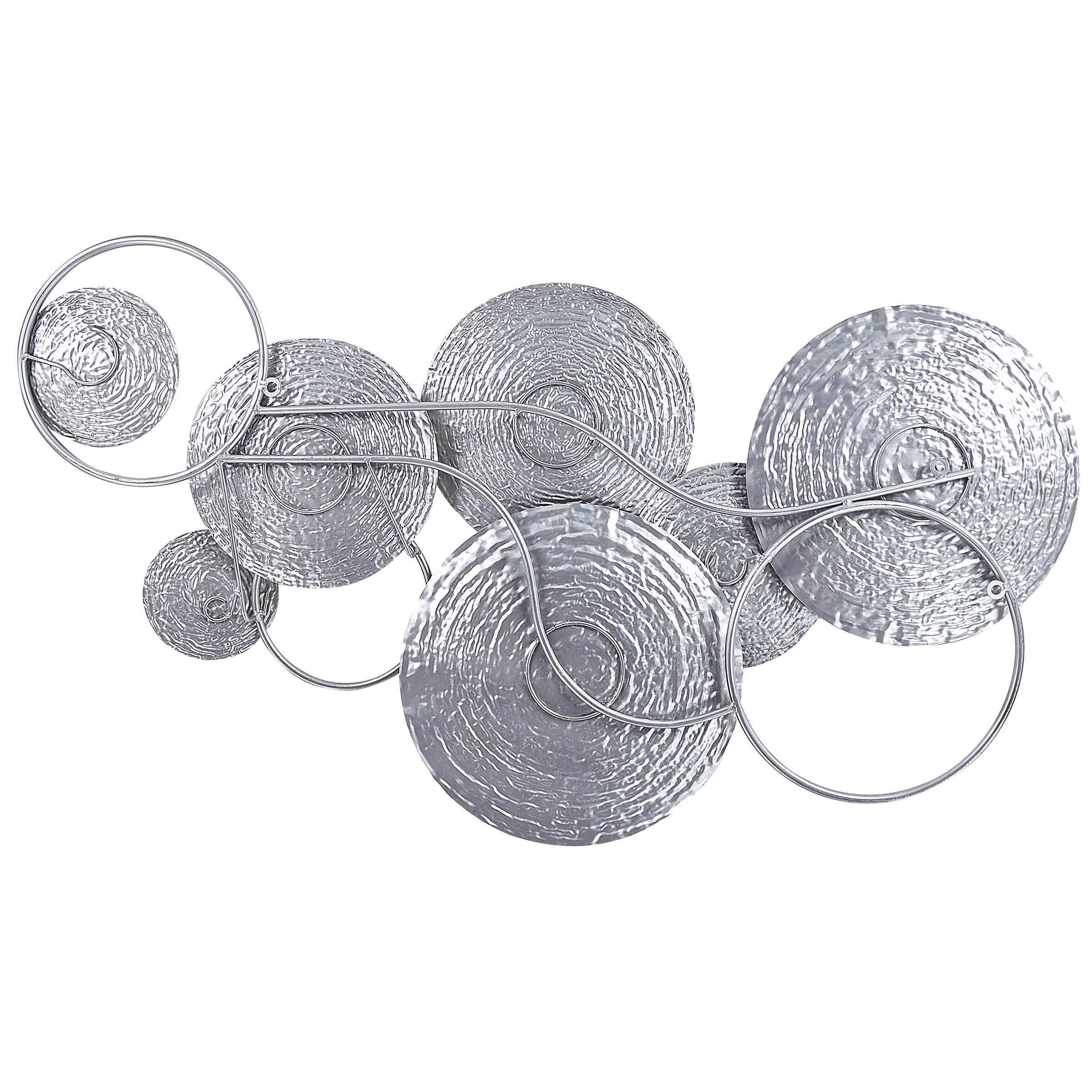 WANDDEKORATION Metall gold/silber Vanadium - Silberfarben, Metall (110/60/7cm) - Beliani