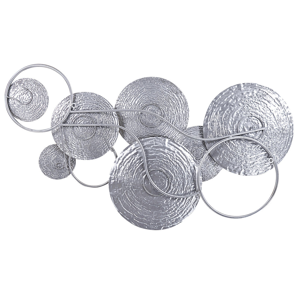 WANDDEKORATION Metall gold/silber Vanadium - Silberfarben, Metall (110/60/7cm) - Beliani