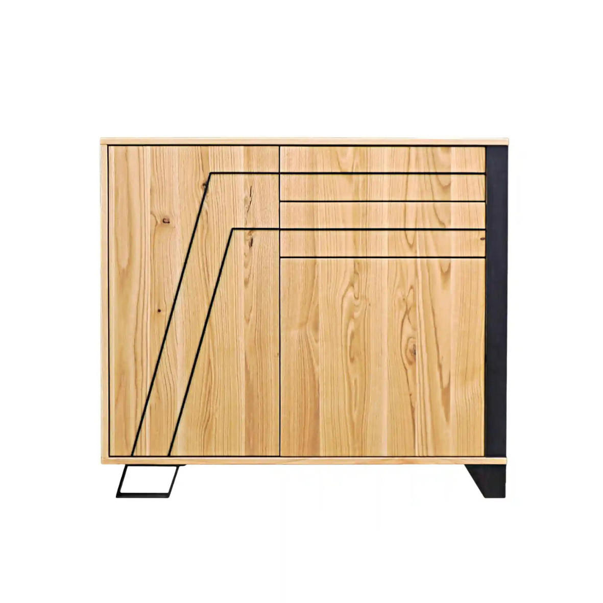 EICHENKOMMODE aus Massivholz für das Wohnzimmer BORA - Eichefarben, Holz (110/100/45cm) - Rawood Furniture