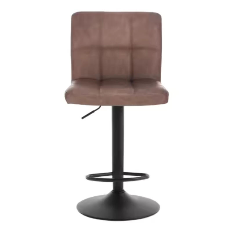 BARHOCKER Dunkelbraun 1er-Set Höhenverstellbar Drehbar mit Armlehnen - Dunkelbraun, Metall (38/114/44cm) - PANGIVO