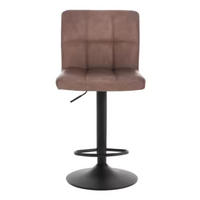 BARHOCKER Dunkelbraun 1er-Set Höhenverstellbar Drehbar mit Armlehnen - Dunkelbraun, Metall (38/114/44cm) - PANGIVO