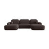 WOHNLANDSCHAFT MOLLY U TERRA FROTTE 29 mit Schlaffunktion - Braun, Textil (366/94/175cm) - Bedante