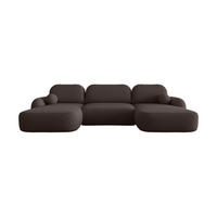 WOHNLANDSCHAFT MOLLY U TERRA FROTTE 29 mit Schlaffunktion - Braun, Textil (366/94/175cm) - Bedante