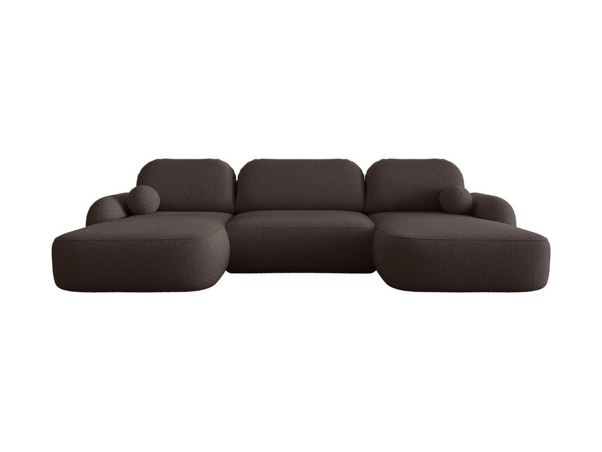 WOHNLANDSCHAFT MOLLY U TERRA FROTTE 29 mit Schlaffunktion - Braun, Textil (366/94/175cm) - Bedante