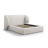 BETT mit Bettkasten und Kopfteil Miley aus Chenille-Stoff hellgrau 200x200cm - Hellgrau, Textil (200/200cm) - Micadoni