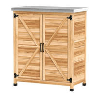 GARTENSCHRANK Arbeitsbank Holzfarbe - Braun, Metall (43/92/79cm) - ComfortXL