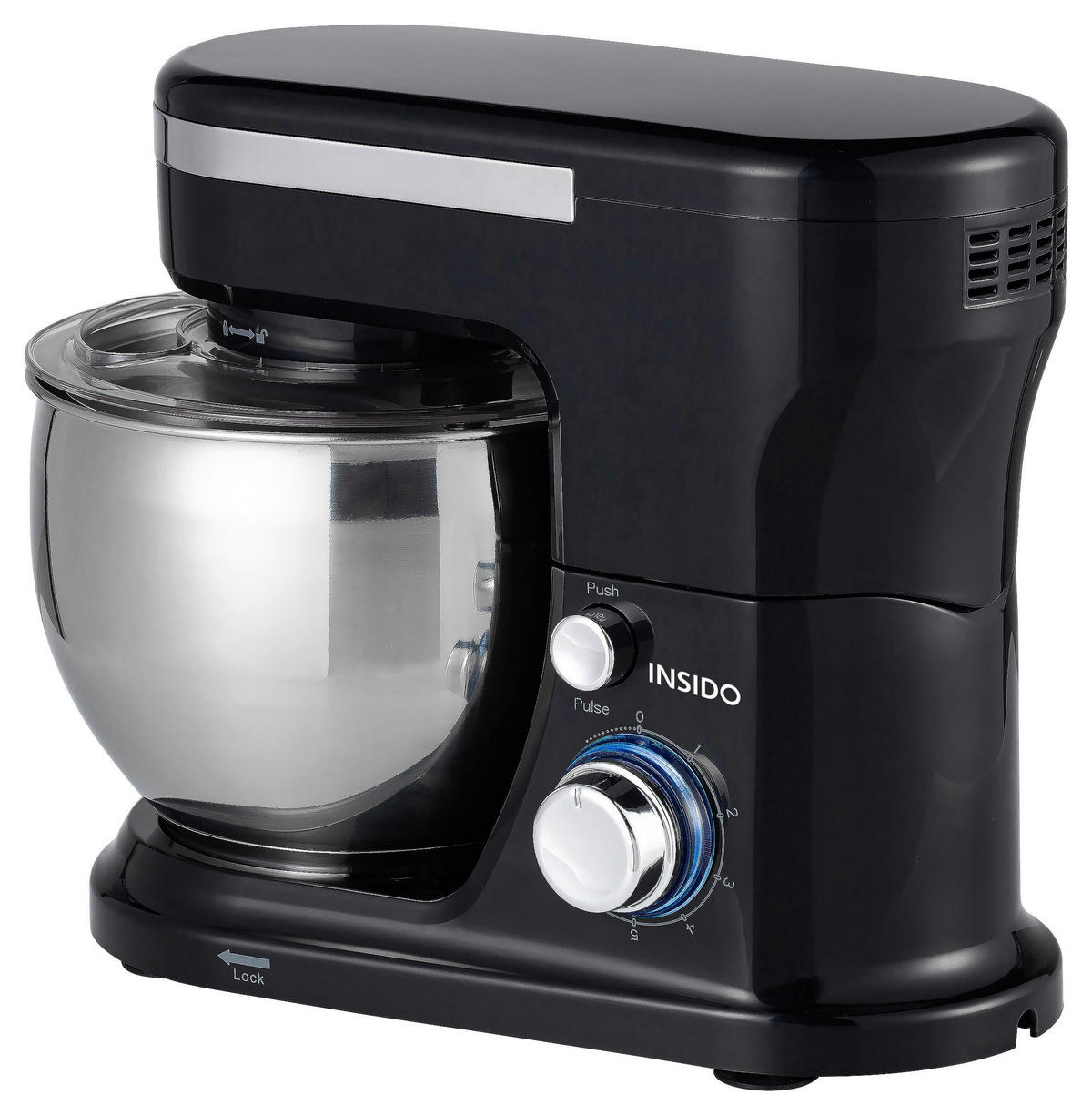 KÜCHENMASCHINE Jetta in Schwarz max. 1300 Watt - Schwarz, Metall (22.3/29/36cm)