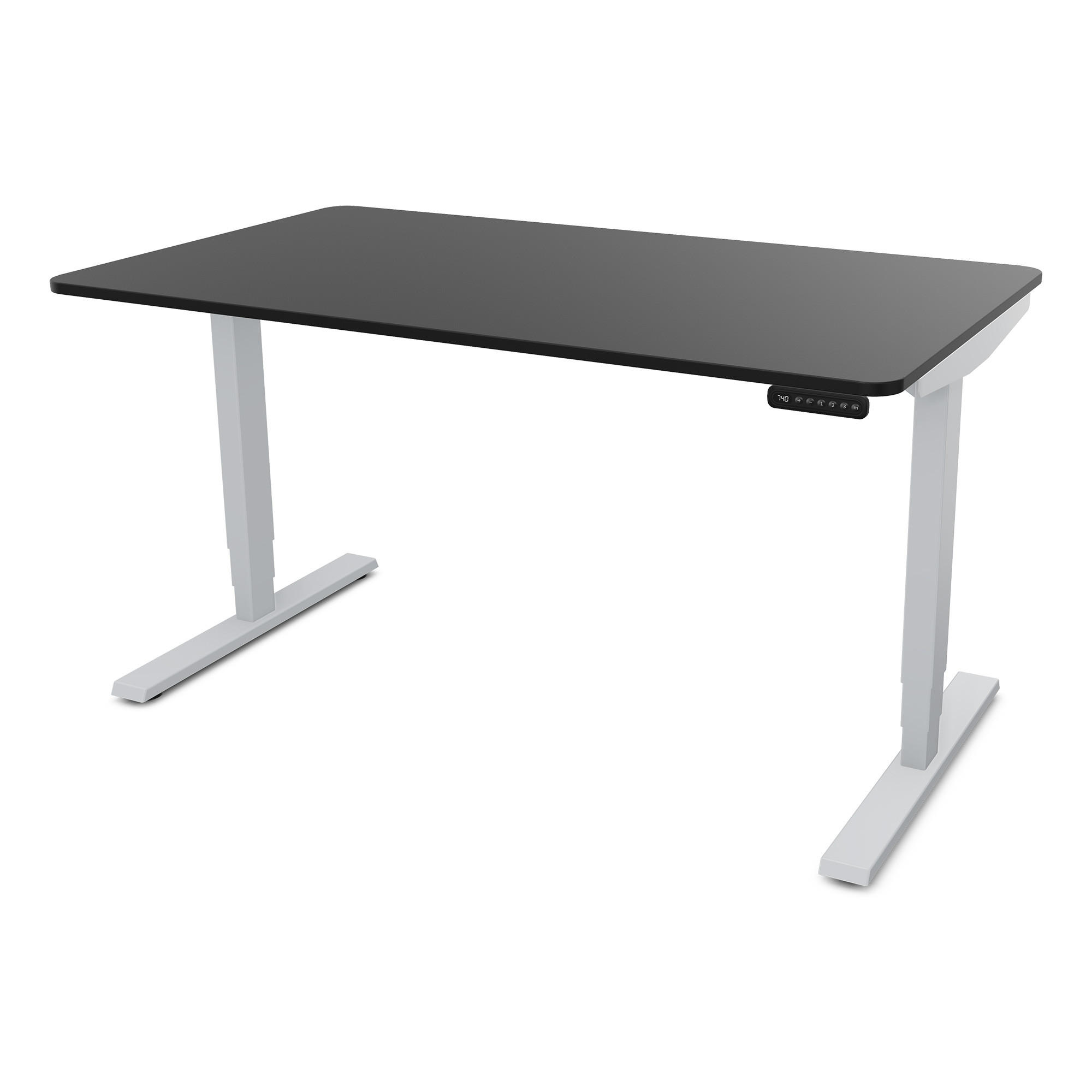 SCHREIBTISCH Elektrisch höhenverstellbarer Schreibtisch Y-Line Curved Schwarz Weißaluminium 120/80/62-127cm - Weiß Hochglanz/Silberfarben, Holzwerkstoff/Metall (80/120/127cm) - ASSMANN
