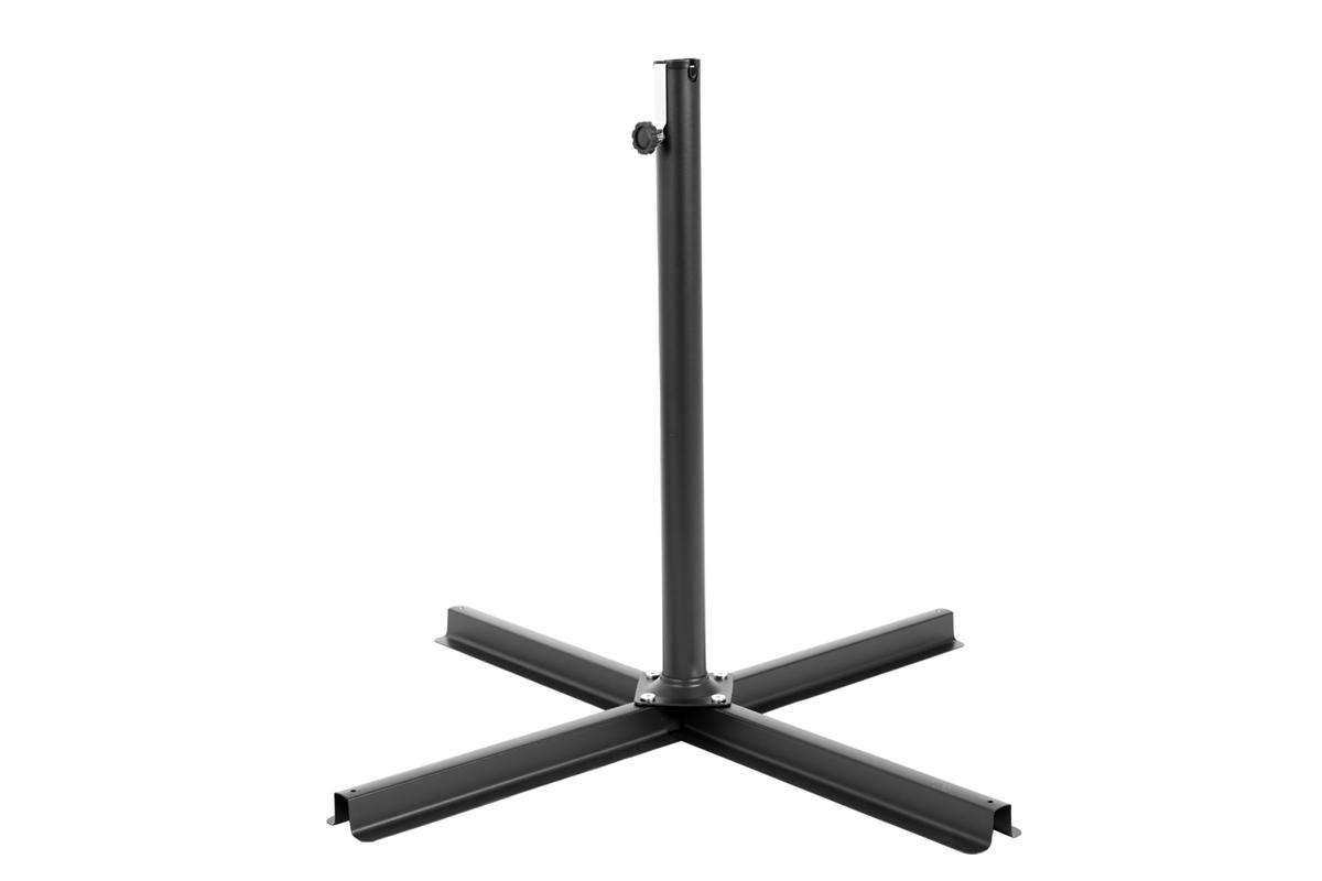 SONNENSCHIRM Rechteckiger Doppelseitig Navy Blue 4,5 m - Blau, Metall (294/294cm) - ComfortXL