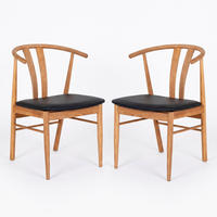 MATSTOL Andre 54 x 60 x 77 cm – ek/svart - Ekfärgad/Svart, Trä/Textil (54/77/60cm) - ebuy24