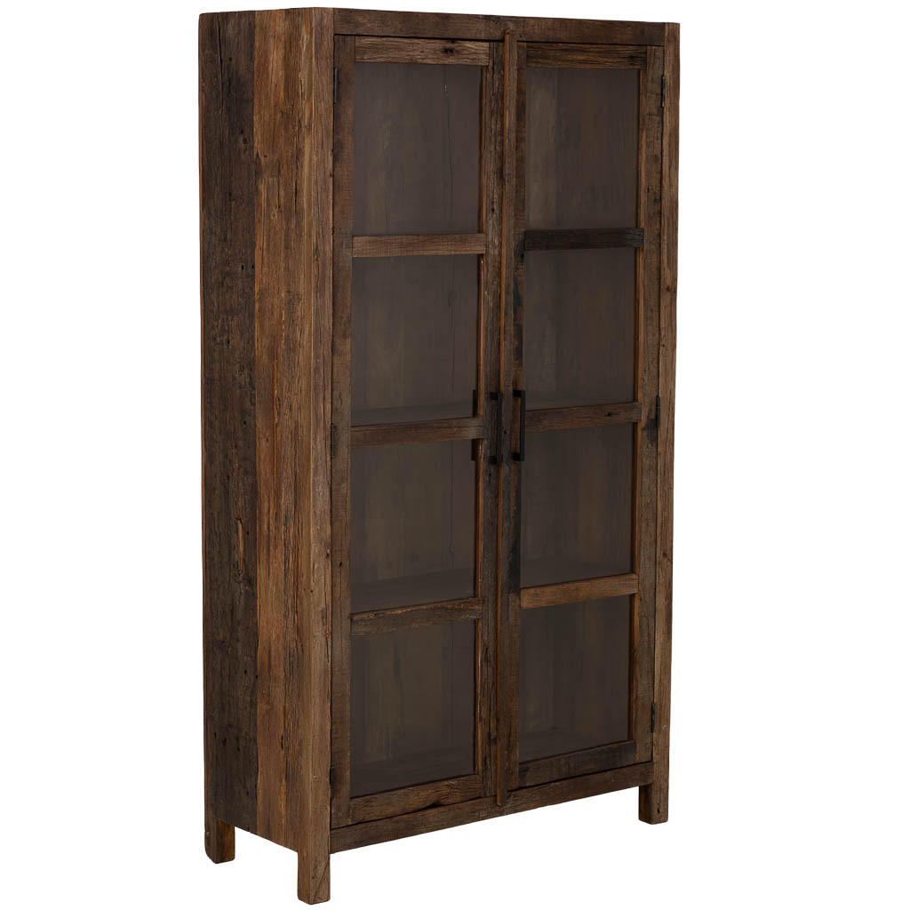 VITRINE aus Holz, braun, 100x40x180cm - Braun, Holz (100/180/40cm) - Wanderlust